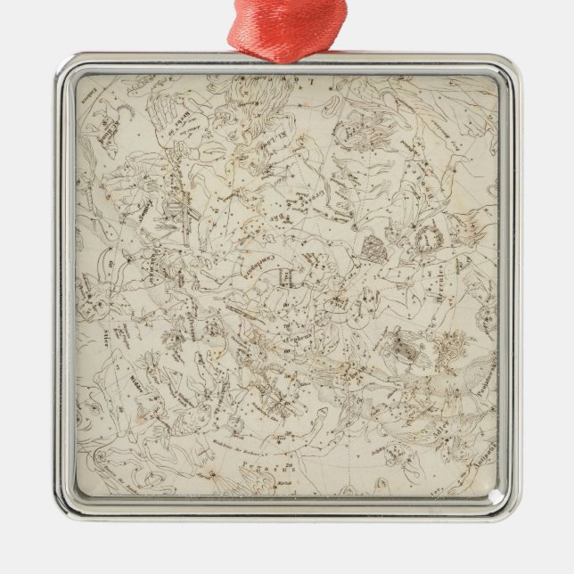 Map of Constellations Metal Tree Decoration (Front)