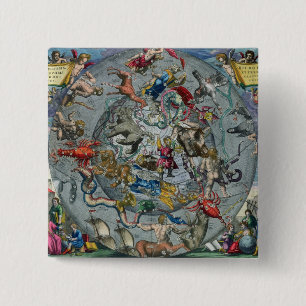 Map of Constellations of the Northern 15 Cm Square Badge