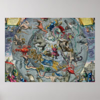 Map of Constellations of the Northern