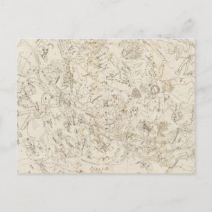 Map of Constellations Postcard