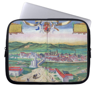 Map of Cordoba, from 'Civitates Orbis Terrarum' by Laptop Sleeve