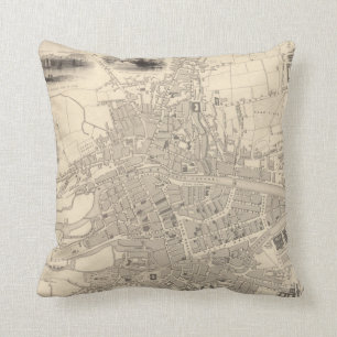 Map of Cork, Ireland Cushion