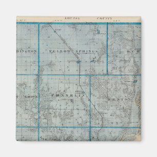 Map of Des Moines County, State of Iowa Magnet