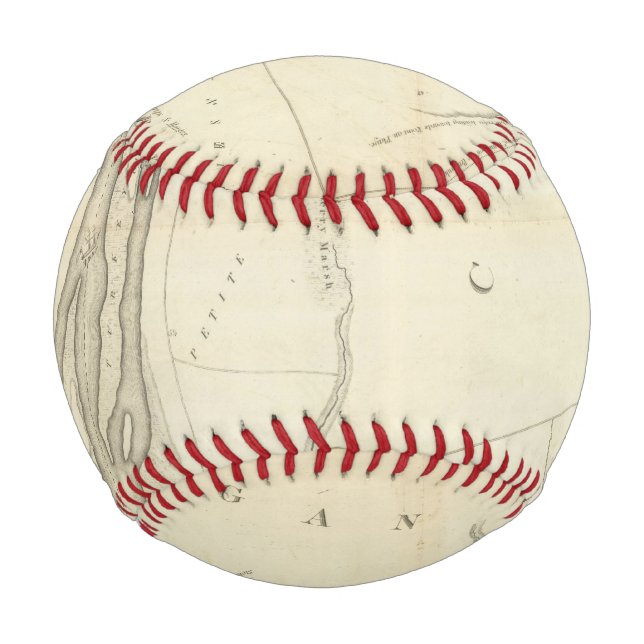 Map of Detroit River Baseball (Front)