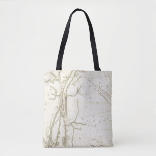 Map of Detroit River Tote Bag
