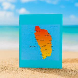 Map Of Dominica Invitation