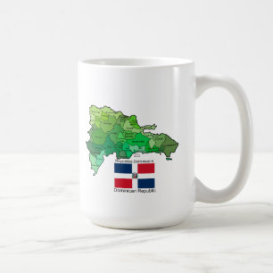 Map of Dominican Republic Coffee Mug
