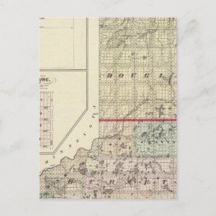 Map of Douglas and Burnett counties Postcard
