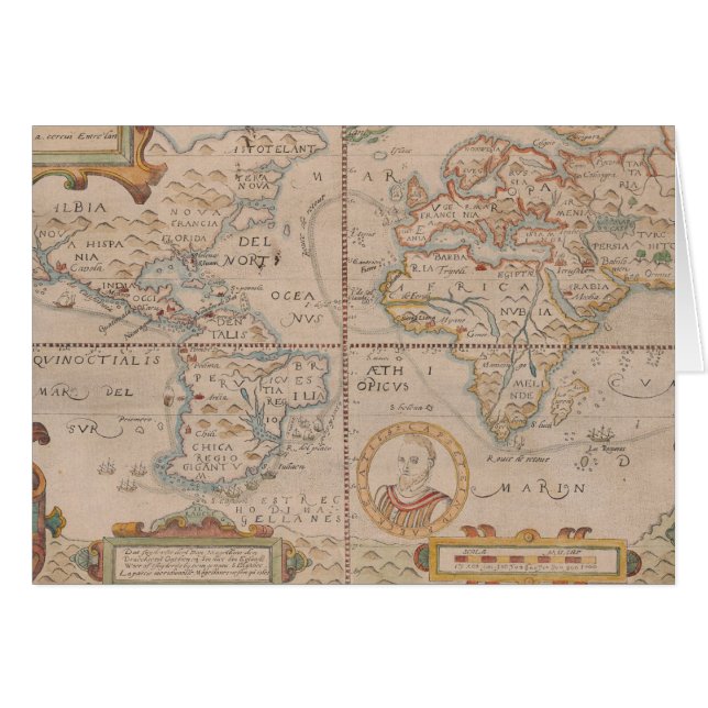 Map of Drake's Circumnavigation of the Globe (Front Horizontal)