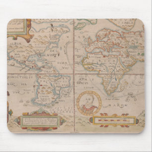 Map of Drake's Circumnavigation of the Globe Mouse Pad
