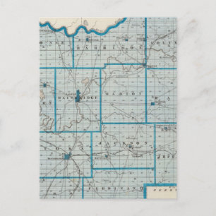 Map of Dubois County Postcard