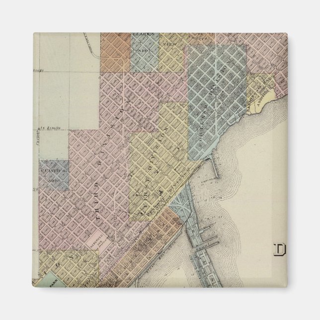 Map of Duluth, St. Louis County, Minnesota Magnet (Front)