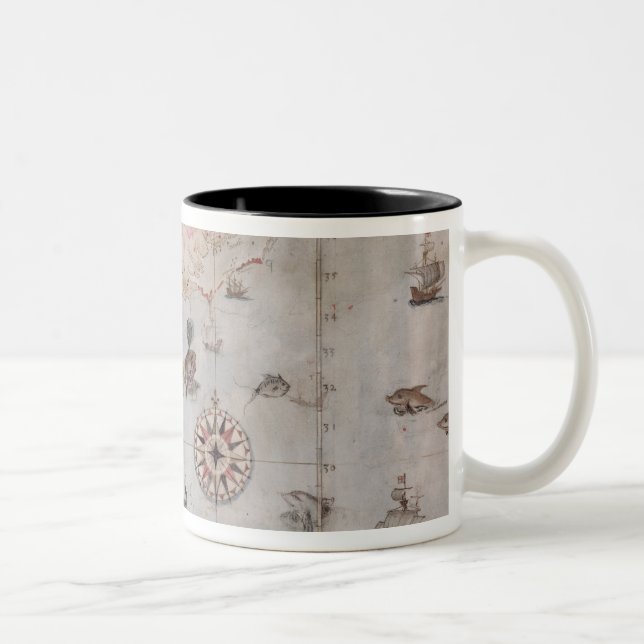 Map of Eastern North America Two-Tone Coffee Mug (Right)