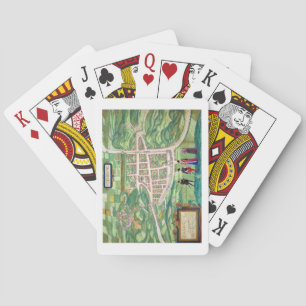 Map of Edinburgh, from 'Civitates Orbis Terrarum' Playing Cards