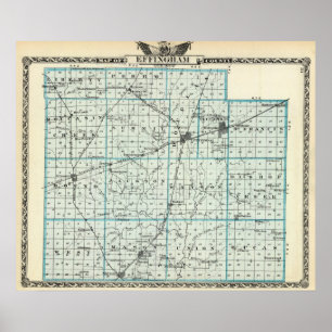 Map of Effingham County Poster