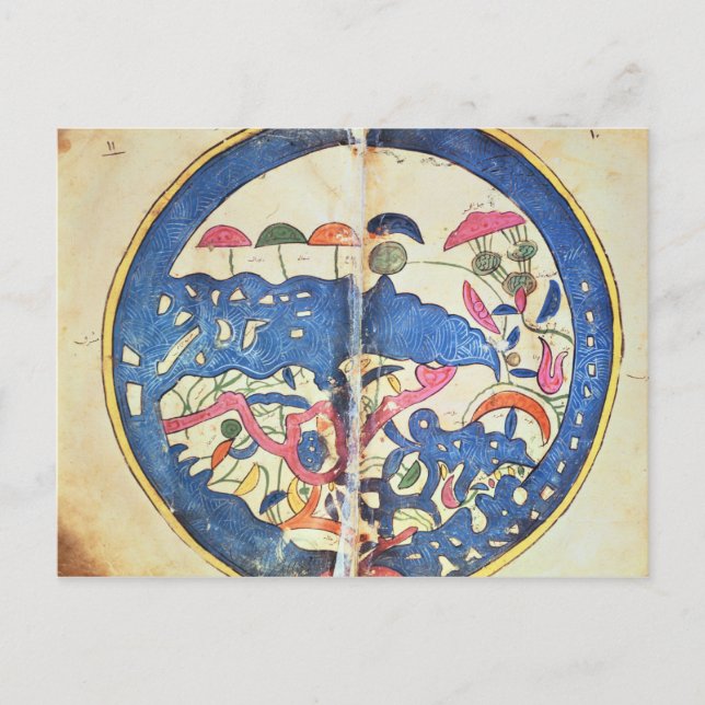 Map of Egypt, 1348 Postcard (Front)