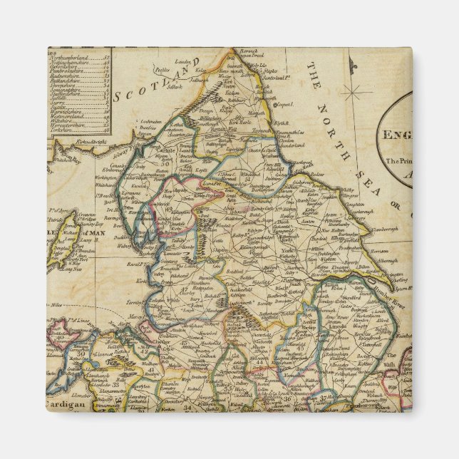 Map of England and Wales Magnet (Front)