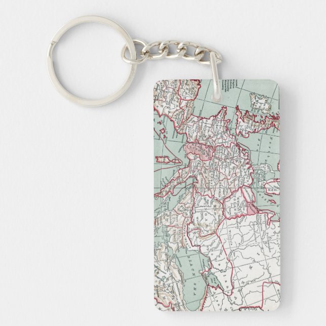MAP OF EUROPE, 12th CENTURY Key Ring (Front)