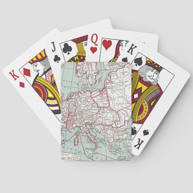 MAP OF EUROPE, 12th CENTURY Playing Cards (Back)