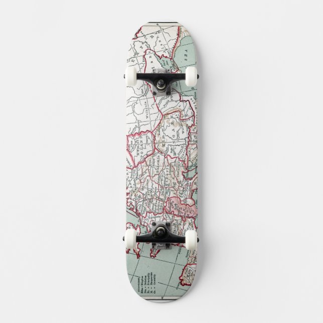 MAP OF EUROPE, 12th CENTURY Skateboard (Front)