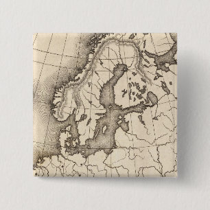 Map of Europe 15 Cm Square Badge