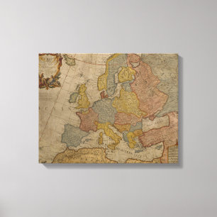 Map of Europe   1700 Canvas Print