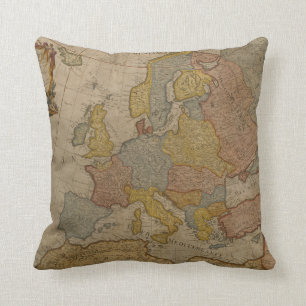 Map of Europe   1700 Cushion