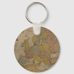 Map of Europe 1700 Key Ring