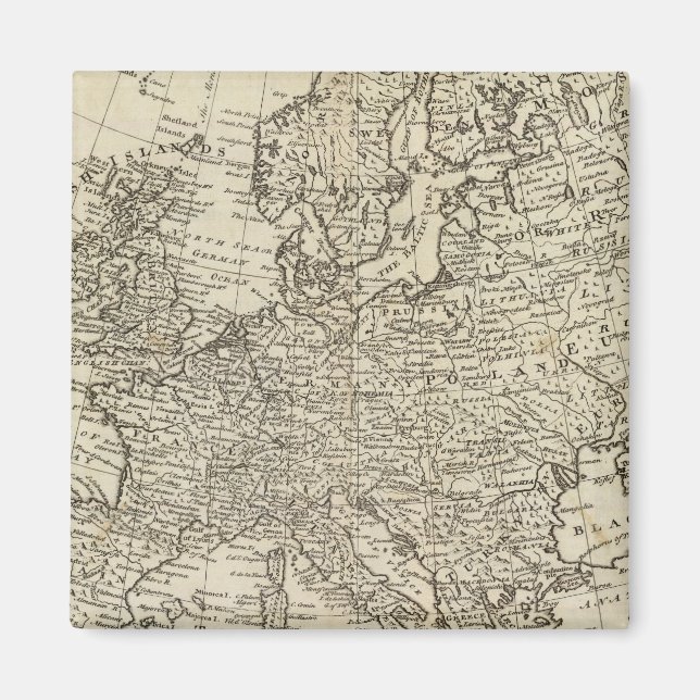 Map of Europe 3 Magnet (Front)