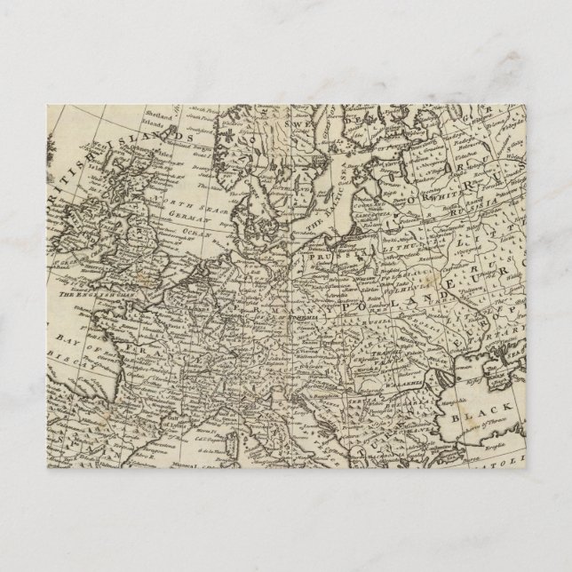 Map of Europe 3 Postcard (Front)