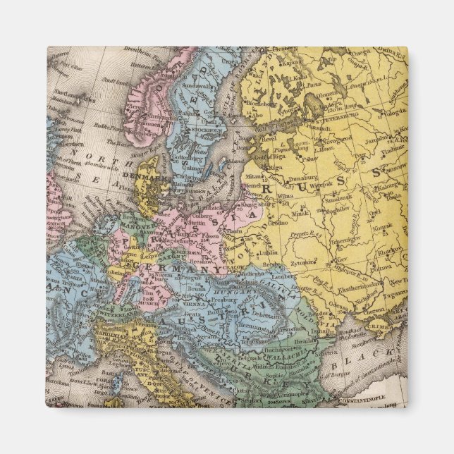 Map of Europe 4 Magnet (Front)