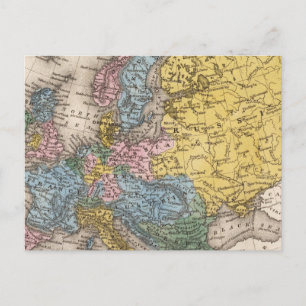 Map of Europe 4 Postcard