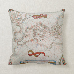 Map of Europe & Coasts of North Africa Cushion