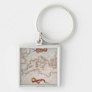 Map of Europe & Coasts of North Africa Key Ring