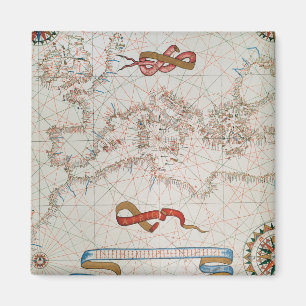Map of Europe & Coasts of North Africa Magnet