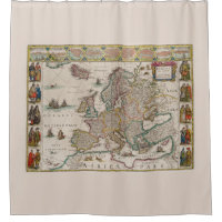 Map of Europe in the Middle Ages (by Willem Blaeu)