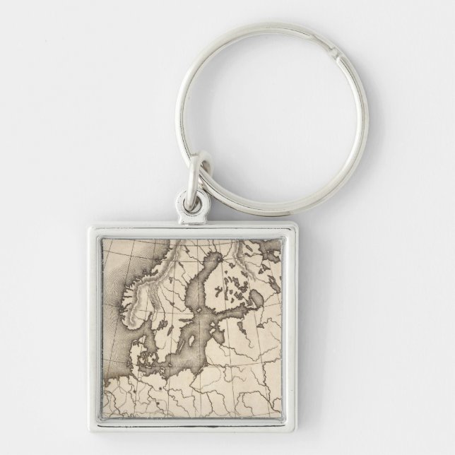 Map of Europe Key Ring (Front)