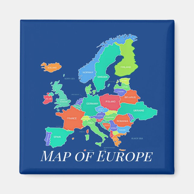 Map of Europe Magnet (Front)