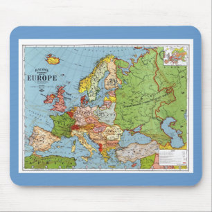 Map of Europe Mouse Pad