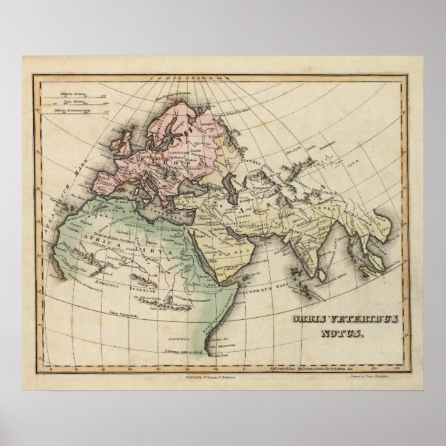 map of Europe, Northern Africa and Southeast Asia Poster (Front)