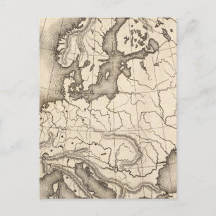 Map of Europe Postcard