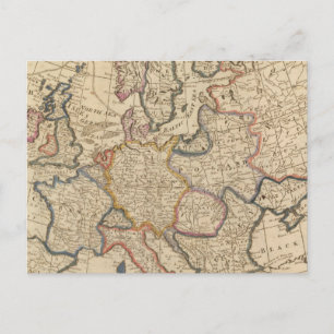 Map of Europe Postcard