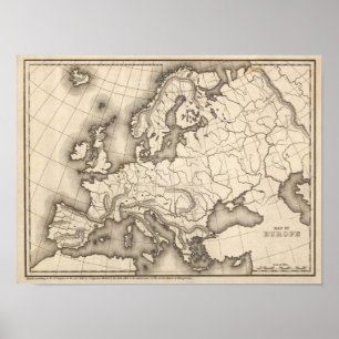 Map of Europe Poster