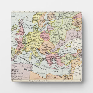 Map of Europe   The Third Crusade Plaque