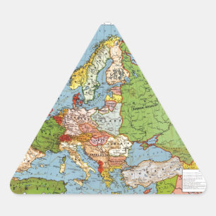 Map of Europe Triangle Sticker