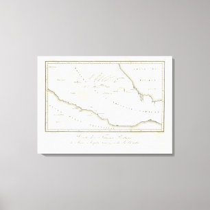 Map of false position in Mexico Canvas Print