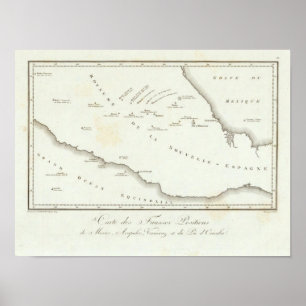 Map of false position in Mexico Poster