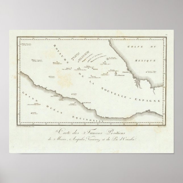 Map of false position in Mexico Poster (Front)