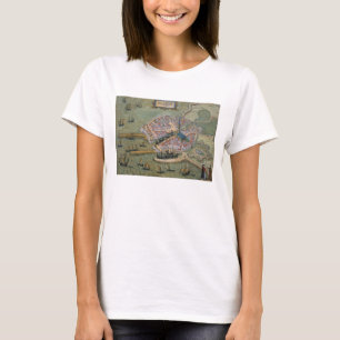 Map of Flissinga, from 'Civitates Orbis Terrarum' T-Shirt