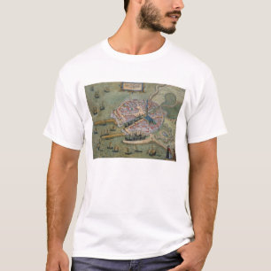 Map of Flissinga, from 'Civitates Orbis Terrarum' T-Shirt